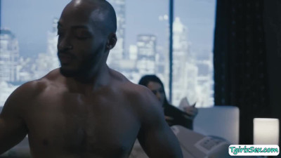 Small tits trans feels her mans bbc deep inside her asshole