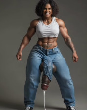 TGirl Cum Showcase (AI generated) - Almara Massiva's massive Load