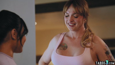 Hot TS  Blake Lovely unwinding in her latina teen roommates Summer Col ass