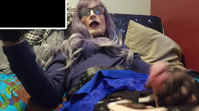 Cute Young Bitchboi with a Big White Dildo