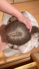 asian sissy with beautiful makeup blowjob