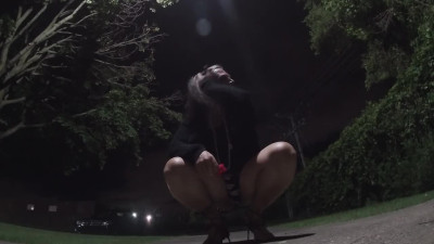 Mature Sissy Crossdresing Adentures Outdoors at Night