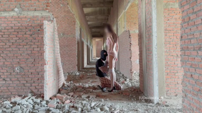 Thai trans fucks a guy in a derelict building