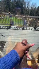JERKING MY BIG COCK BY THE WINDOW
