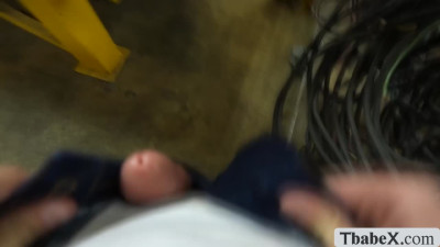 TS Ebony and boss suck the big cock of co worker