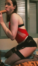 Sissy teen training with dildo