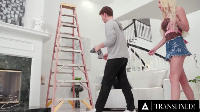 Blonde Trans Gets Buttfucked By Hung Man