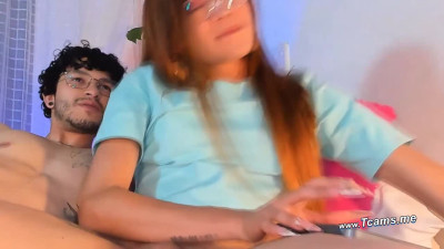 Naughty Boyfriend Sucks Shemale's Dick
