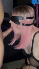 Blindfolded sissy sucks & gets fucked