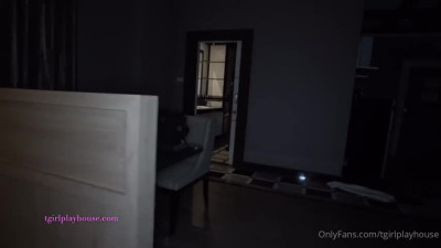 Sexy ladyboy takes deep bbc strokes