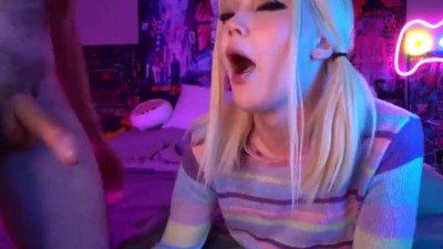 Blond tranny gagged and painal