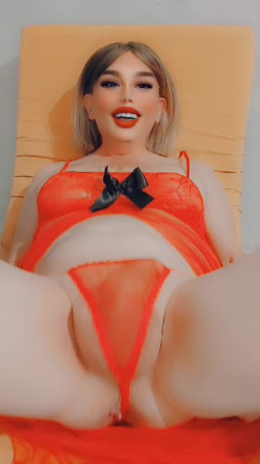 Watch Ancelina Blonde Make Up Sissy Red Lingerie Shemale Porn Videos | TranSexBig.
