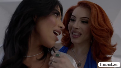 Two Horny bridesmaid fucked by the shemale maid