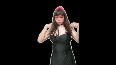Gaby Black Dress Teasing