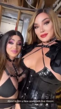 Giselle Driller and Ava Venom split roast a pup