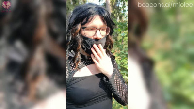 Walking in a Park Dressed like a Slut And A Huge Cumshot