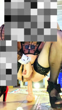 cintia414 black lingerie anal fucking