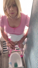 Holly having a piss