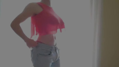 Transgender with big boobs has cute panties xhpfHPH