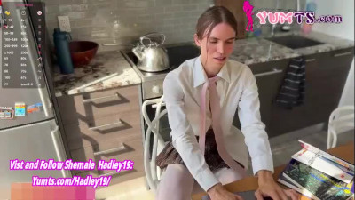 skinny canadian school femboy strokes cock on webcam