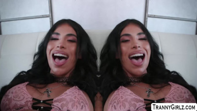 TS Avery Lust gets stretched by Cliff Jensens dick