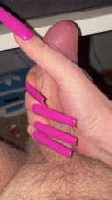 Long nails cum
