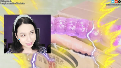 Cute tranny DaniTheCutie tries getting fucked by a weird looking anal beads dildo hybrid