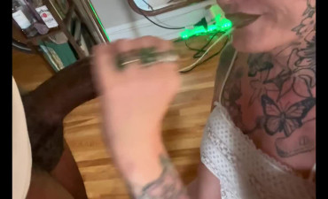 Ts Diana Deelight gets 2 creampies from big dick Brian