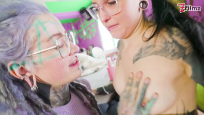 Tattooed Cock Gothic ANAL Fucking POV