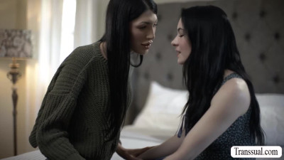 TS stepmom helps her lesbian stepteen about dating