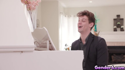 Hot TS Crystal Thayer teases and fucks Michael DelRay