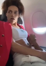 Teen risky mast and cum on plane