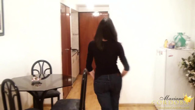 Huge cock and big tits trans Mariana gets fucked by the neighbor
