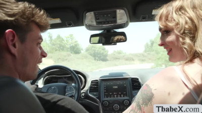 This hot and horny TS gives me handjob while riding