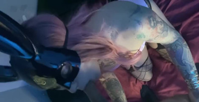 He punched the bunny tight ass, deepthroat and creampie