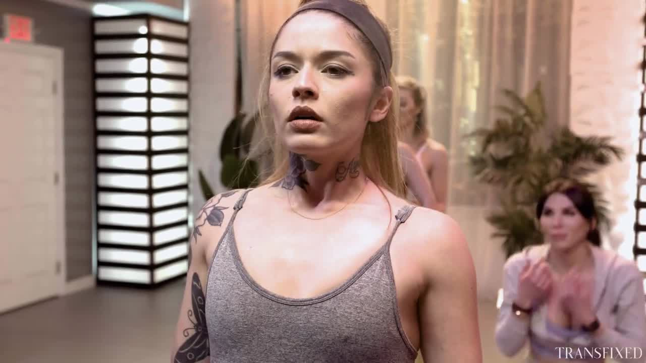 Watch Transfixed - Hot Trans Yoga Instructor Emma Rose Fucks Jewelz Blu in Class Shemale Porn Videos | TranSexBig.