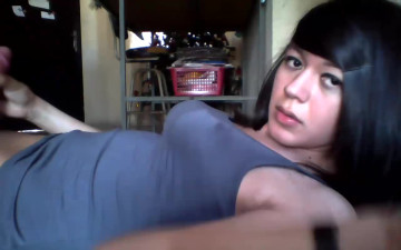 Veronica Vega - Sissy cums on her own face