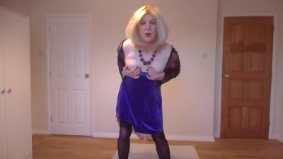 Gothic dress, make up and no panties