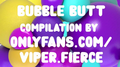 Sissy femboy Viper Fierce bubble butt compilation