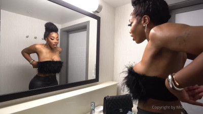 Ebony Trans GODDESS Fucked In Hotel Room