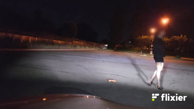 First Time Crossdressing in Public in Nylon Stockings and Heels