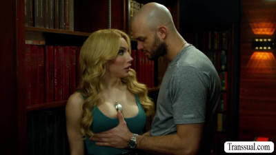 Fucking this shy but horny TS librarian