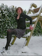 Fucking dildo in the snow