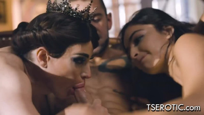 TS Girl Natalie Mars And A Girl Get Assbanged