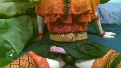 My Hard Pretty Cock In Slutty Red Lingerie