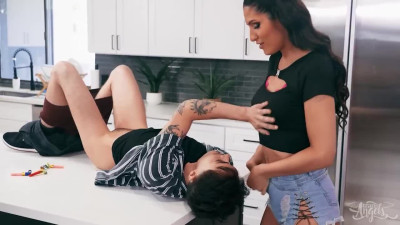 TRANS ANGELS - Joey Michaels Worships Zariah Aura’s Perky Tits While Getting Pounded In Missionary