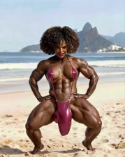 AI TGirl Marissa Massiva dances on Copacabana beach! -redefine realistic