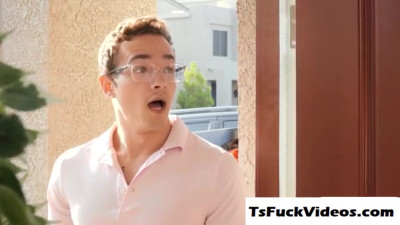 small breasts brazilian shemale paradise is barebacked