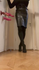 Virgin CDAnastasia dressed up in 14cm boots teasing horny Mr. Goblin, Werwolf and Alie