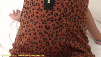 Petite ladyboy with glasses exposes her ass and gets impaled by a guy till facial